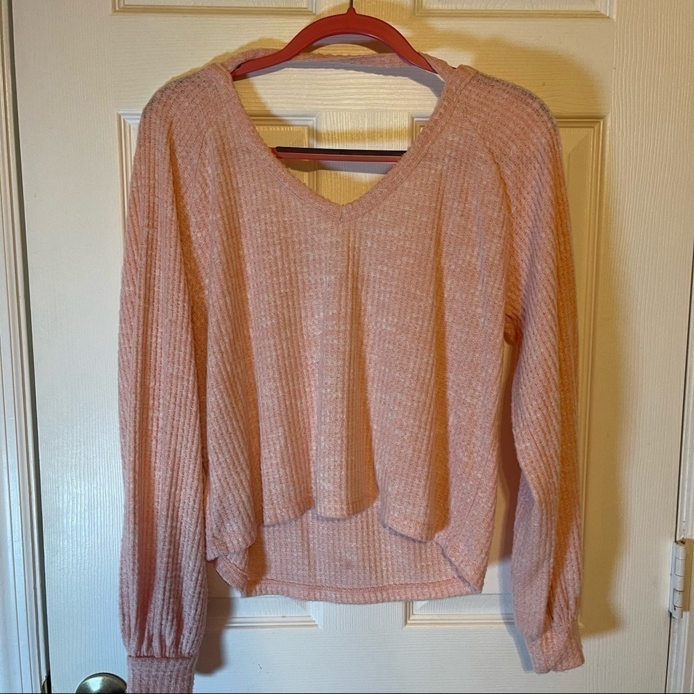 Pink Open back Sweater